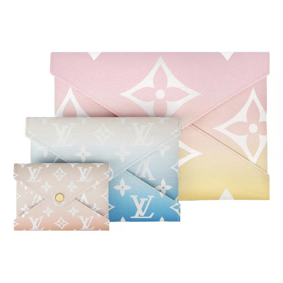 Louis Vuitton By The Pool Kirigami Pochette Giant Logo Monogram 3 PC Clutch Bag - Picture 1 of 12